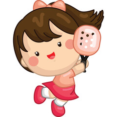 a vector of a padel player