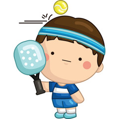 a vector of a padel player
