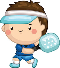 a vector of a padel player