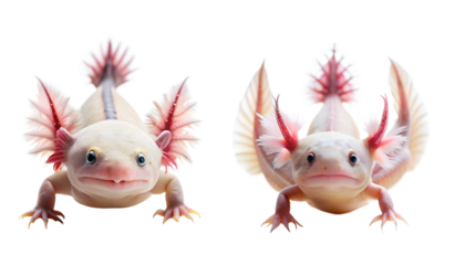 Axolotl Isolated on Transparent Background, PNG file