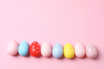 Colorful pastel Easter eggs  