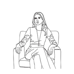 Sitting Woman Silhouette - Peaceful Pose Vector Sketch - sitting woman silhouette - sitting woman vector - sitting woman doodle - woman illustration - sitting woman line art

