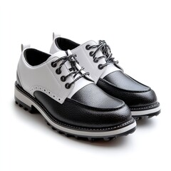 Classic Black and White Skater Sneakers Isolated on Transparent Background