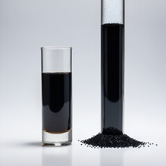 Oxidation of an alcoholic solution of iodine, black crystals of iodine slowly settle on the bottom of the tube.