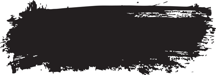 A bold, textured black paint stroke, perfect for graphic design projects.