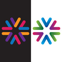 Modern colorful Digital health data  logo design new icon business vector logo