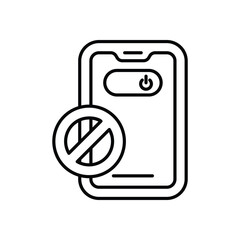 Digital Detox Retreat Icon vector stock illustration