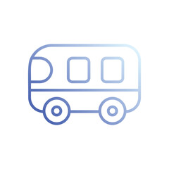 Bus icon vector stock illustration