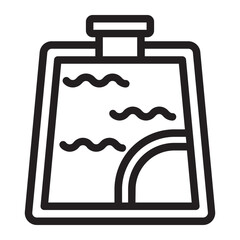 swimming pool line icon