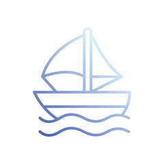 Boat icon vector stock illustration
