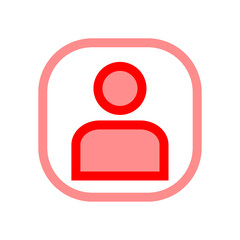 Profile portfolio, photo image, homepage, symbol icon web.