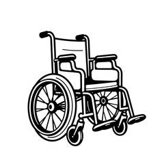 Fototapeta premium Detailed line art of a wheelchair design, mobility and accessibility