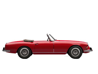 Isolated Classic Red Roadster