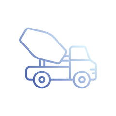 Concrete Mixer icon vector stock illustration
