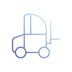 Forklift icon vector stock illustration