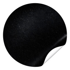grunge rounded black sticker paper isolated cut out 