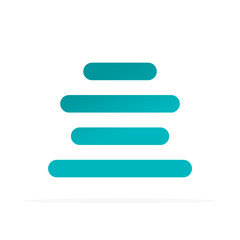 Obraz premium center line icon, colored flat vector. modern and minimalist design.