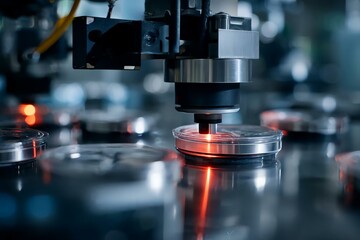 Fototapeta premium Advanced Automation in Modern Manufacturing Process with Precision Tool