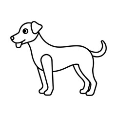 Dog with Bone Playful Line Art Design