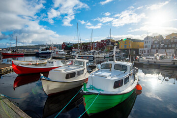 Fototapeta premium Torshavn Yacht Harbor - Faroe Islands