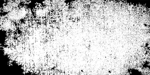 Black and white grunge. Distress overlay texture. Abstract surface dust and rough dirty wall background concept. Worn, torn, weathered effect. Vector illustration, EPS 10