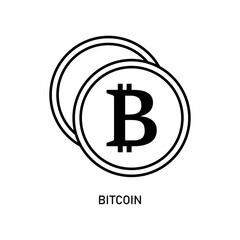 Icon a bitcoin, isolated against a clean background.