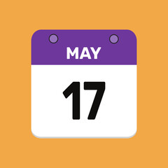 17 may calender icon text page monthly web design.