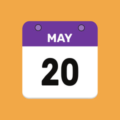 20 may calender icon text page monthly web design.