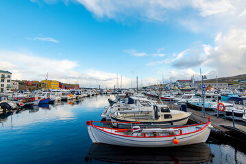 Fototapeta premium Torshavn Yacht Harbor - Faroe Islands