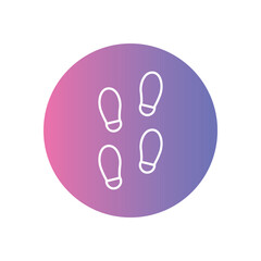 Walking Shoes (footprints) Icon vector stock illustration