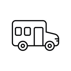 Scool Bus icon vector stock illustration