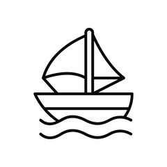Boat icon vector stock illustration
