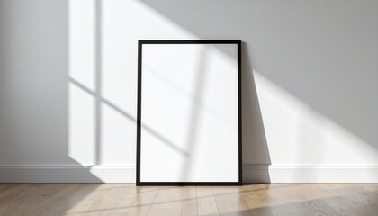 Blank Frame Mockup In Modern Room With Sunlight