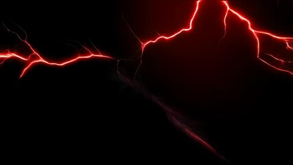 A black and red lightning bolt with a red and white stripe - Powered by Adobe