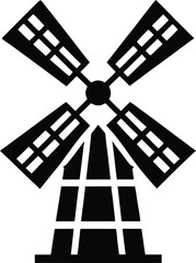 windmill icon on white background.eps