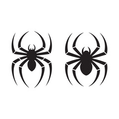 black spider icon on white background