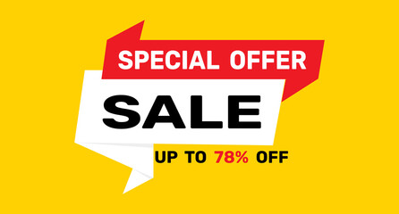 78% special offer discount icon vector design background