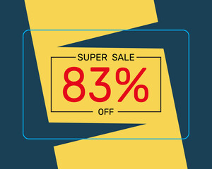 super sale 83% offer icon vector design