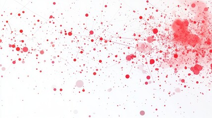 White background with abstract light red digital pattern elements, clean and airy design for professional presentations