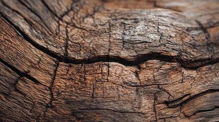 Close-up of textured brown tree bark with deep grooves and rich, natural patterns.
