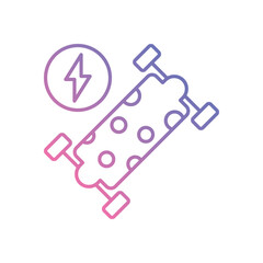 Skateboard (electric) Icon vector stock illustration