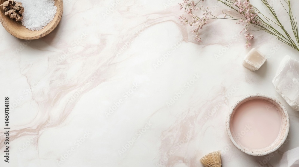 Fototapete presentation-ready white background with light pink swirl accents and plenty of clean space for text