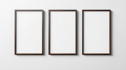 Minimalist animation storyboard with 3 frames on white board, film technology, concept visualization