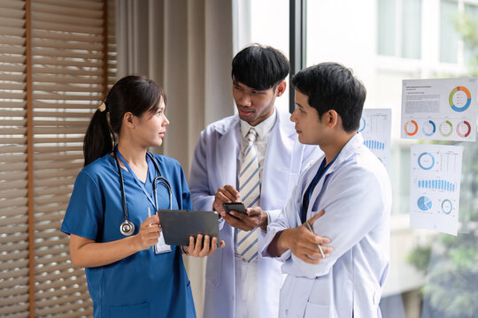 Effective Collaboration: Doctors reviewing patient data insights