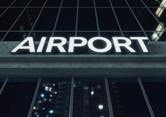 Obraz premium Airport Generic Building Signage