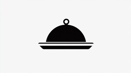 Obraz premium Food Service Tray Icon, Simple Illustration