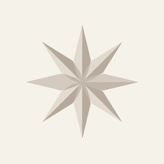 Minimalist star design with subtle gradient, with copy space