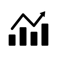 Icon a growth chart, isolated against a clean background.