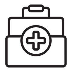Fototapeta premium Medical Box line icon