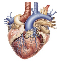 **High-Resolution 3D Image Of The Human Heart Showing The Atria, Ventricles, And Valves, Perfect For Cardiovascular Health Advertising. --V 6.1 --S 50 --Raw** - @Darya (Relaxed)